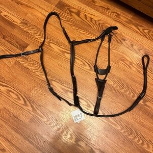 Ovation 3 way bridge breastplate with running martingale. Horse dark brown